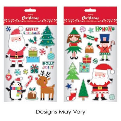 Assorted Christmas Bubble Stickers (1 Sheet)