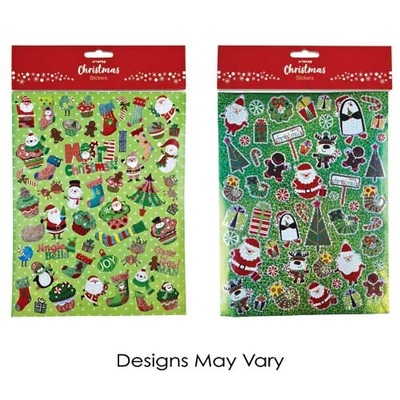 Assorted Christmas Sticker Sheet (Pk 1)