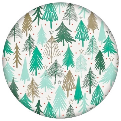 Christmas Trees 22cm Bamboo Plates (Pk 4)