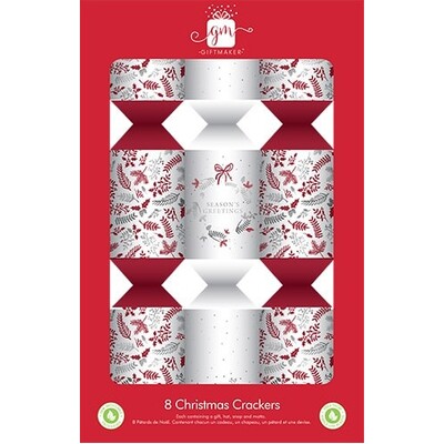 Red & Silver Foil Christmas Bon Bons 14in Pk 8