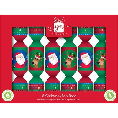 Mini Santa & Rudolph Christmas Bon Bons 6in Pk 6