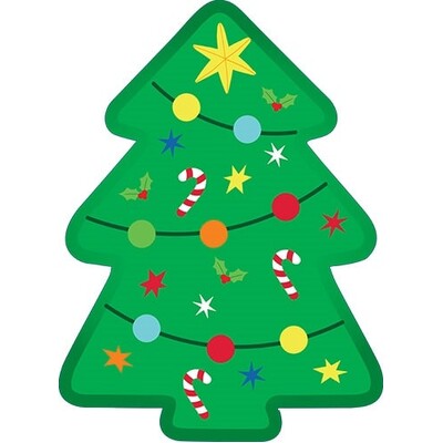 Christmas Tree Melamine Serving Tray 23x32cm