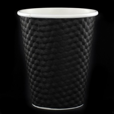 Black Dimple Hot Drink Cups 8oz (237mL) Pk 25 