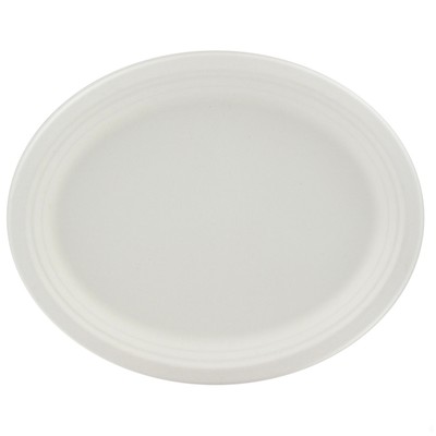 White Oval Paper Plates - Large Pk250