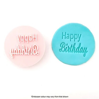 Cake Decorating Happy Birthday Cookie Stamp/Press