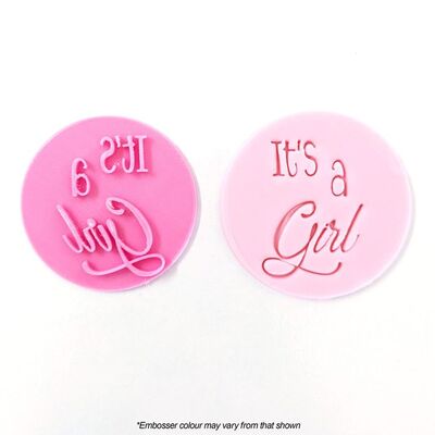 Cake Decorating It's A Girl Cookie Stamp/Press