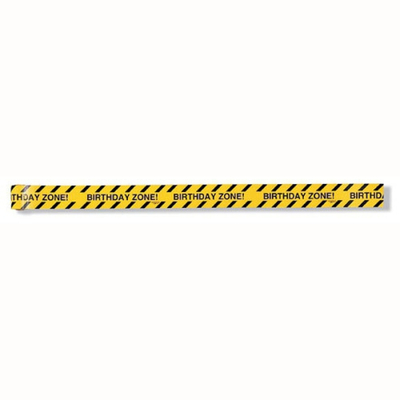 Yellow Under Construction Birthday Zone Party Tape