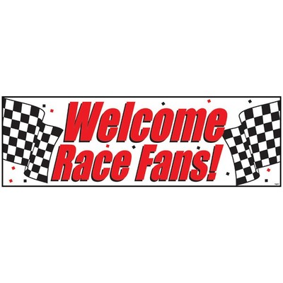 Motor Racing Welcome Race Fans Giant Party Banner Pk 1 