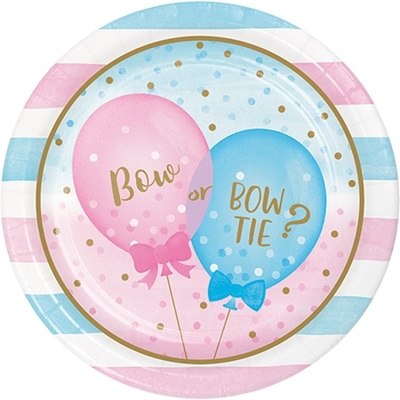 Gender Reveal Round 9in Paper Plates (Pk 8)