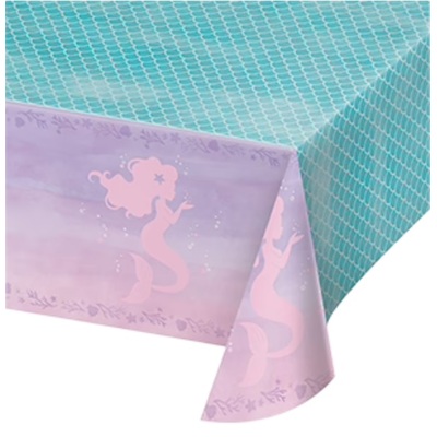 Mermaid Shine Plastic Tablecover 259x137cm