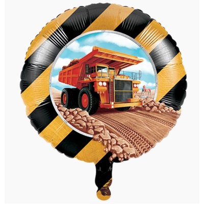 Big Dig Construction Truck 18in Foil Balloon (Pk 1)