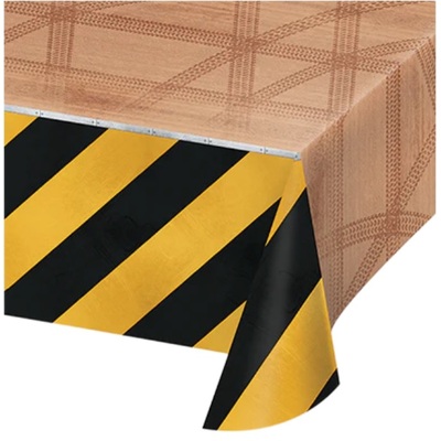 Big Dig Construction Plastic Tablecover 259x137cm