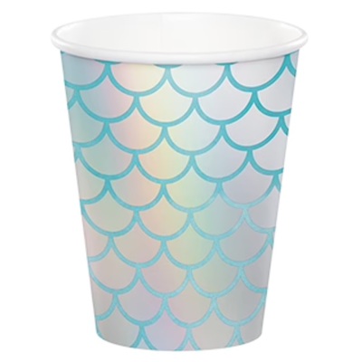 Mermaid Shine Iridescent Paper Cups (Pk 8)