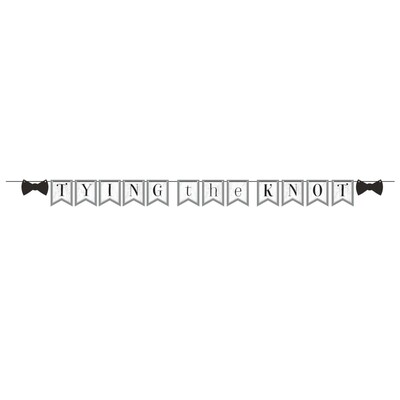 Tying The Knot Bow Tie Wedding Banner (2.19m) Pk 1