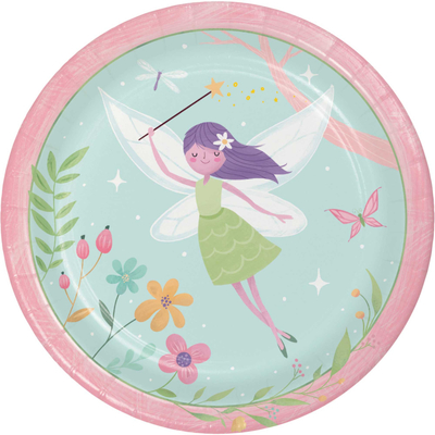 Fairy Forest 9in Round Paper Plates (Pk 8)