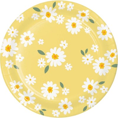 Sweet Daisy 9in Paper Lunch Plates Pk 8