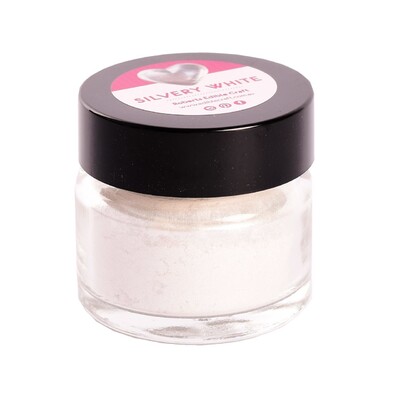 Silvery White Edible Chocolate Lustre Polish Dust (5g)