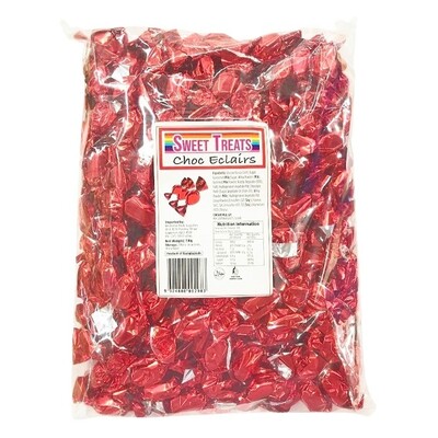 Red Chocolate Eclair Lollies 1kg Approx 200 Pieces Gluten Free Halal