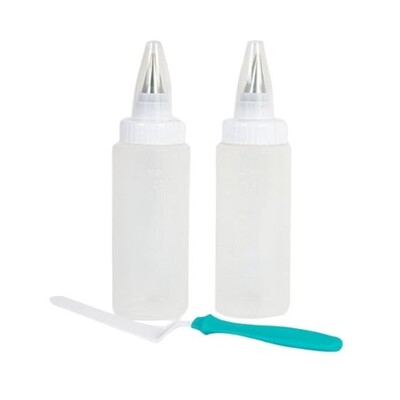 Squeeze Bottles & Spatula Set Cake Cookie Decorating 