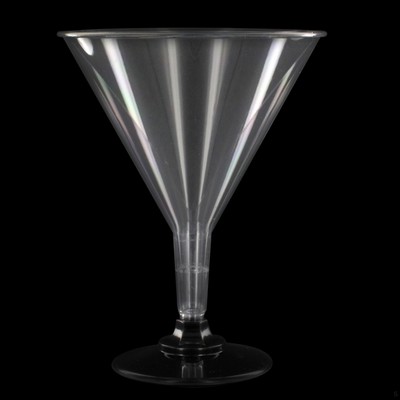 Plastic Cocktail Glasses - 220ml Black Base Pk 10 