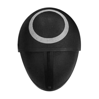 Game Guard Black Plastic Mask White Circle