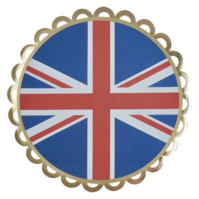 Ginger Ray Coronation Party Union Jack 9in Paper Plates (Pk8)