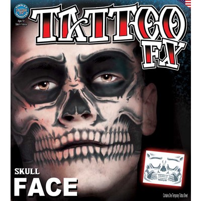 Full Face Skull FX Tattoo Pk 1