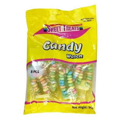 Edible Candy Watch Lollies Pk 8 96g