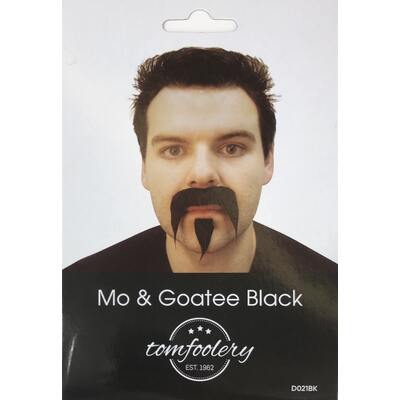 Black Moustache & Goatee Costume Accessory