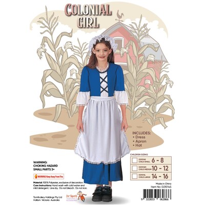 Child Colonial Girl Costume (Large)