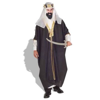 Adult Arabian Sheikh Costume with Headpiece (One Size) Pk 1