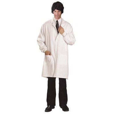Adult White Doctor Lab Coat (Plus Size) Pk 1