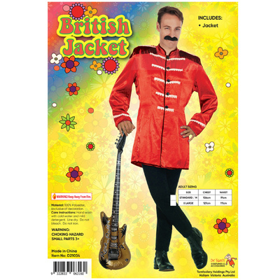 Adult British Red Jacket Costume (X Large)
