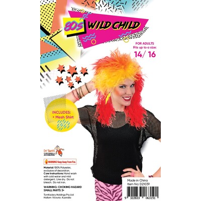 Adult 80s Black Mesh Top (One Size)