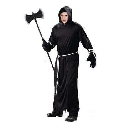 Adult Reaper Death Robe with Hood Costume (Standard Size) Pk 1