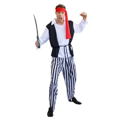 Adult Pirate Man Costume Size Medium