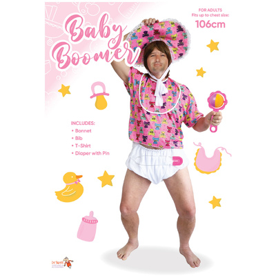 Adult Pink Baby Boomer Costume (Standard Size)