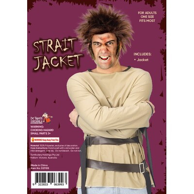 Adult Restrained Staight Jacket Costume (Standard Size)