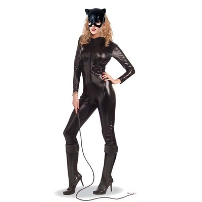 Adult Black Cat Suit Body Suit Costume (Small, 6-8) Pk 1
