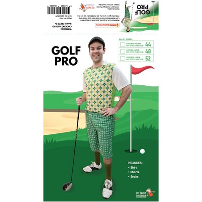 Adult Green Golf Pro Costume (L, 48in-120cm)