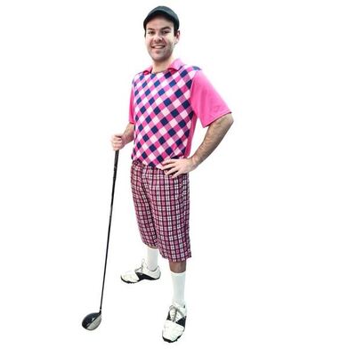 Adult Pink Golf Pro Costume (L, 48in-120cm)