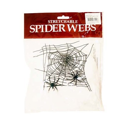 Stretchable Spider Web with 2 Spiders (20g)