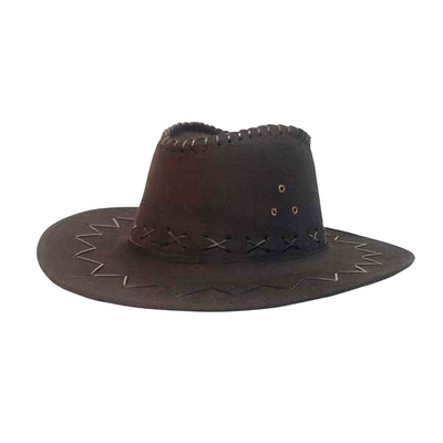 Black Suede Cowboy Hat With Stitching