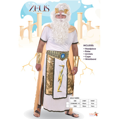 Adult Zeus Greek God Costume (Standard Size)