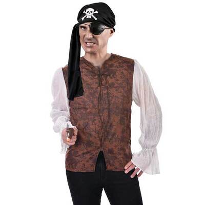 Adult Buccaneer Pirate Costume Shirt (Plus Size)