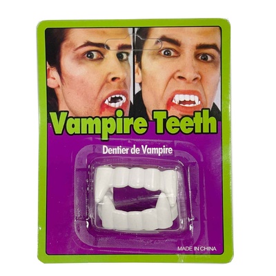 Plastic Upper & Lower Vampire Teeth (Pk 1)