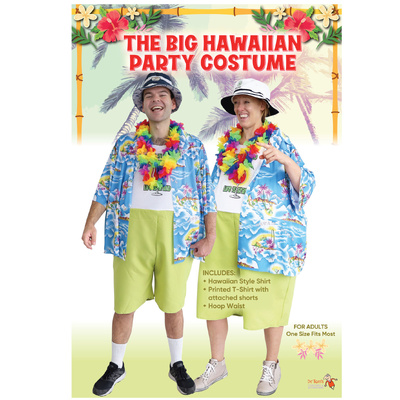 Adult Big Hawaiian Tourist Costume (One Size)