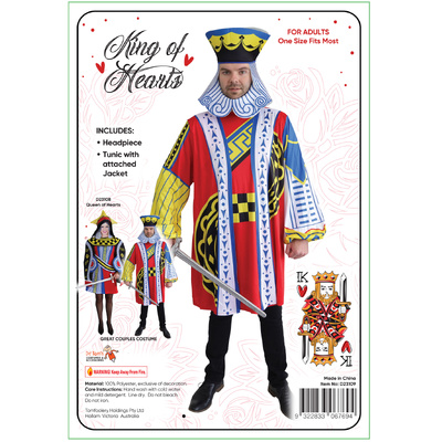 Adult King Of Hearts Costume (One Size)