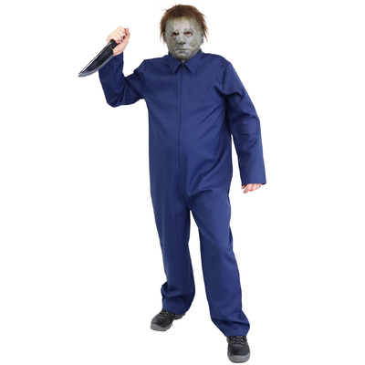 Adult Halloween Killer Man Jumpsuit Costume (Large)