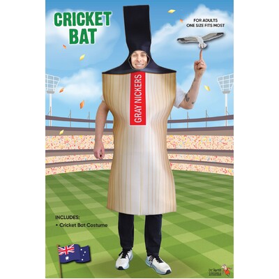 Adult Cricket Bat Costume One Size